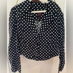 Material Girl Black Polka Dot Cropped Blazer Kids